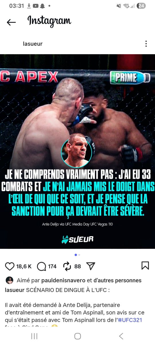 Ante delija avant waldo acosta il n'avait jamais mis de doigt dans l'œil !
Avant spivac il n'avait jamais eu deux défaites de suite ! Chose faite 2/2 🎯
#UFCHouston
