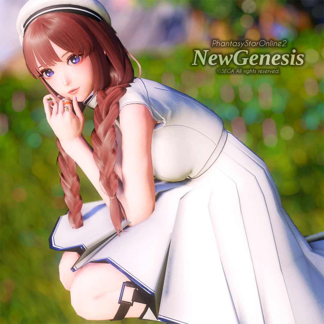 シャペロージュヘアー
どの顔タイプにも合うのでありがたい！(๑˃ᴗ˂)
#PSO2NGS_SS