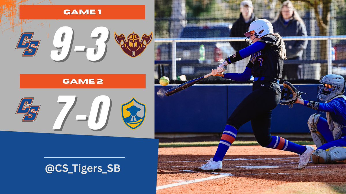 CS_Tigers_SB's tweet image. Tigers tack on 2️⃣ more and improve to 12-4 overall. G1: W Buffington G2: W Kilgore. #tigerpride 🐅