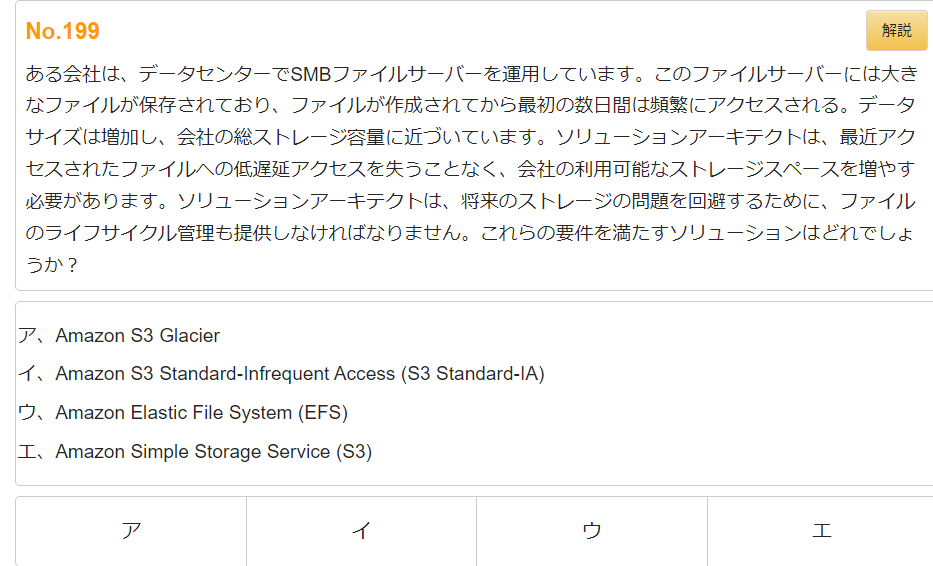 試験区分】AWS認定資格 SAA（ソリューションアーキテクト