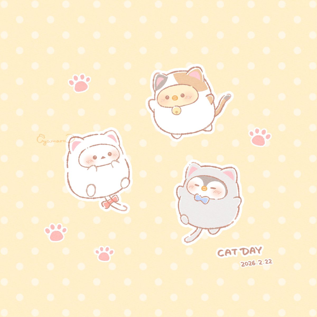 猫の日🐾

#まんまるぴよこ #ゆるいイラスト #illustration