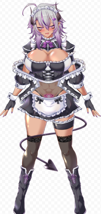 Live2Dモデル 悪魔メイド
尻尾をつけました この顔が可愛い 