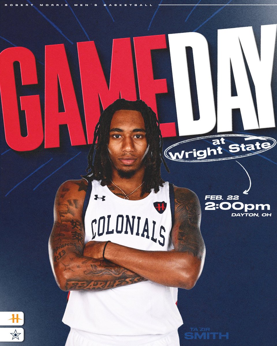 RMUMBasketball's tweet photo. It’s 𝗚𝗔𝗠𝗘𝗗𝗔𝗬‼️
🆚: Wright State
🏟️: @nuttercenter
📍: Dayton, Ohio
 🕑: 2 p.m.
📻: https://t.co/MiZuEuYO1c
 🗣️: @chrisshovlin | @colonialsradio
📺: ESPNU
🗣️: @jordanbernfield | @BigMek50
📊: https://t.co/iWdnHUctkH
#⃣: #GRIT #BobbyMo #HLMBB https://t.co/lJ1NuUP0oZ