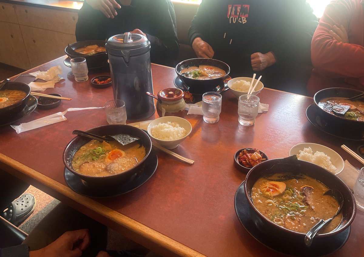 各務原市モービル…！ 今日のランチはCW講習会の講師各局と、くねくね