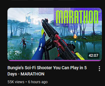 Drewski's video on #marathonthegame is exactly the kind of showcase for marathon the community has needed. absolute peak, hope to see tons of people come Feb. 26!!!!!!

marathon haters in SHAMBLES rn