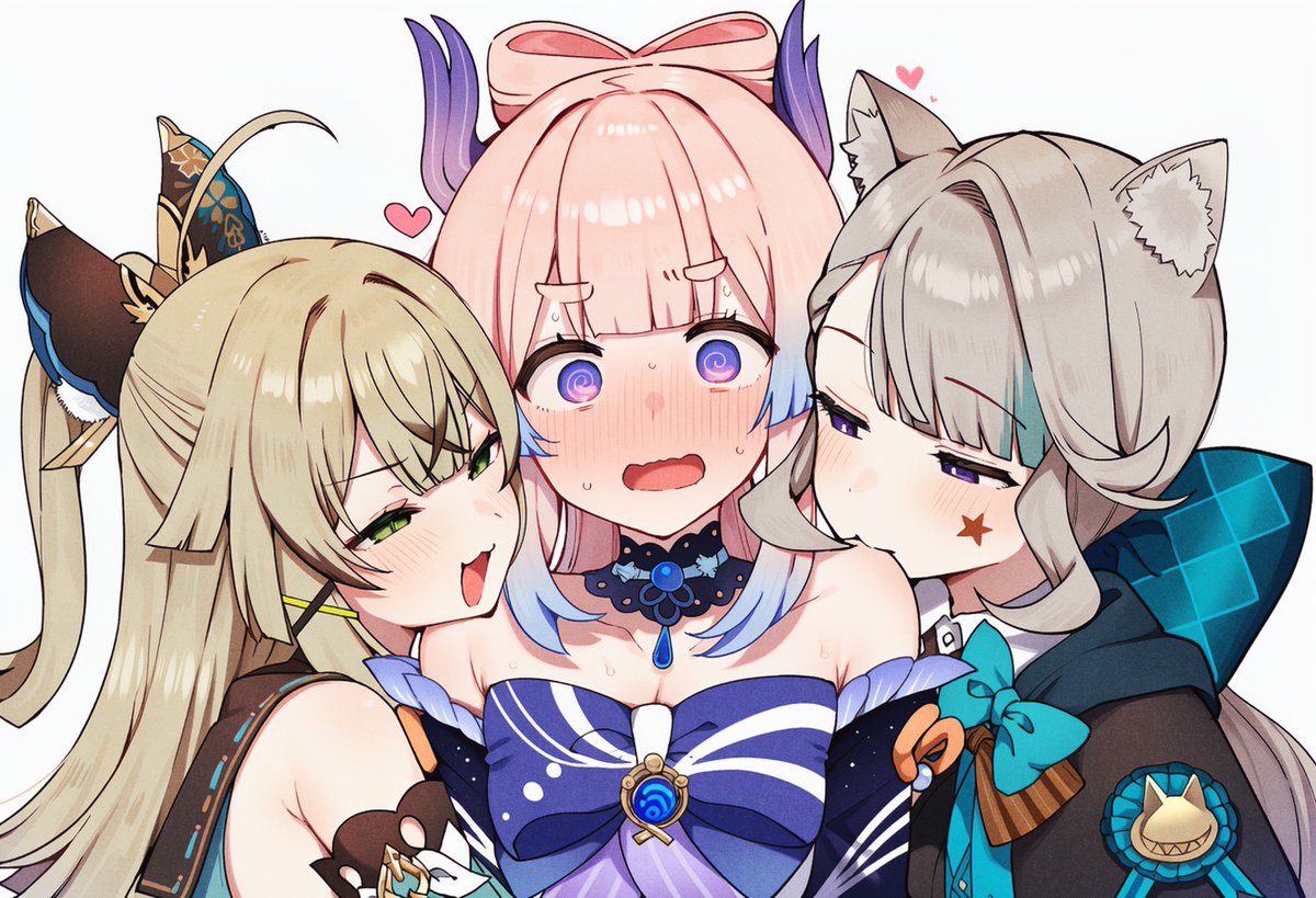 Unajyudayo's tweet image. ネコチャン達に狙われる珊瑚宮心海 ここみんお誕生日おめでとう！！