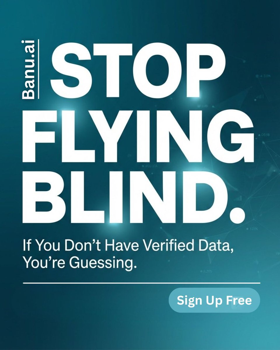 builtforbrokers's tweet photo. If you do not have verified data, you are guessing. #BanuAI https://t.co/jRzFV8tkZg