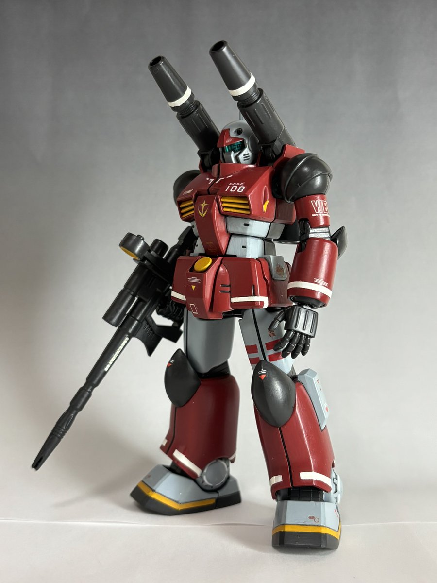 sideryu's tweet photo. ミハル、オレはもう悲しまないぜ

HGUC ガンキャノンが完成しました。
ラッカーで筆塗りでリアルタイプカラーっぽくしてみました。

なかなかカッコよくできて嬉しいのです。

作りやすかったので色違いとかも作ってみたいです。

 #ガンプラ https://t.co/kCQgz8Agmc