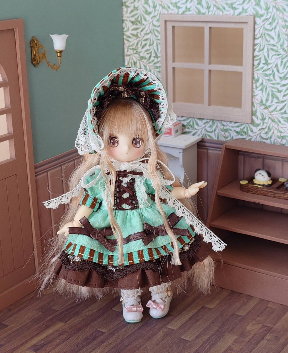 チョコミントカラードレス2026ver. 1/12～1/8ドールサイズ 🍫🌿カラー