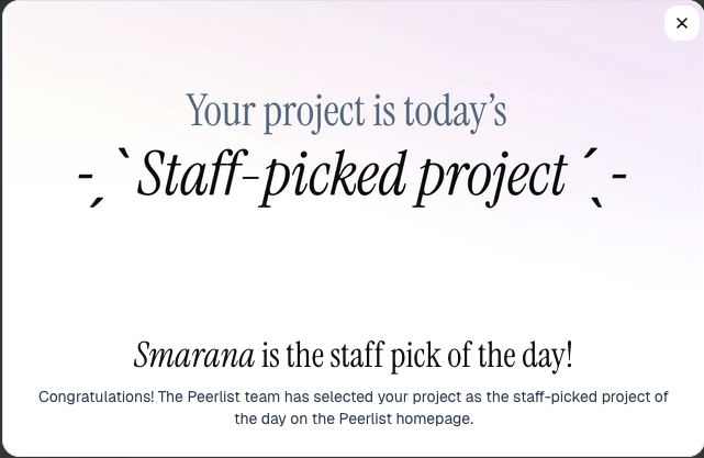 Hidden_Neuron_'s tweet photo. Smarana just got featured as a Staff-Picked Project of the Day 🎉

Smarana is a spaced repetition platform for mastering algorithm patterns, built for people who solve problems on LeetCode/Codeforces/AtCoder/CodeChef and want those patterns to actually stick.

> What Smarana helps you do:

 - Track problems across platforms
- Review them on a spaced schedule (right before you forget)
- Save notes + solutions for faster recall later
- Build streaks, XP, achievements, and see progress via activity insights
- Share public profiles and stay consistent with friends

> Bonus: Smarana Companion (Chrome extension)

- Floating overlay on problem pages
- Shows your notes/solution/review status without tab switching
- Lets you mark problems as reviewed directly on the page (with a timer)

If you’re prepping for interviews or grinding CP and tired of re-learning the same patterns, Smarana is built for that exact pain.

Check it out - https://t.co/WJOnzskc5T
Website - https://t.co/0h4GpajH4x