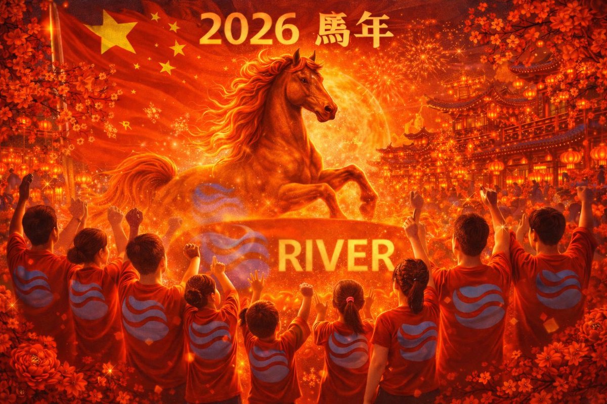 祝愿RIVER团队全体成员新年快乐，万事如意！愿你们在事业上迎刃而解，珍惜家庭的幸福美满，和睦相处。愿新的一年成为你们人生中的重要里程碑，在事业成功与身体健康之间找到完美的平衡，开启互惠互利的新篇章。
<a href="/RiverdotInc/">River</a>
<a href="/River4fun/">River4FUN 🐝</a>