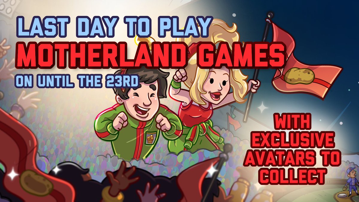⏰ LAST DAYS TO PLAY IN THE MOTHERLAND GAMES EVENT ⏰ Go cheer on Comrades as he world's best athletes compete in the Motherland's greatest farming competition! LETS GO: bit.ly/AdComTWDL