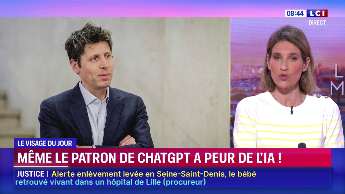 Image for the Tweet beginning: IA : Le patron d’OpenAI