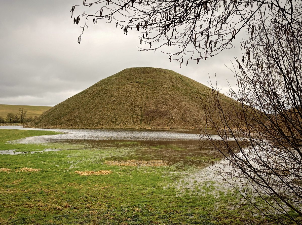 The heart-quickening sight of an old friend. #SilburyHill - the largest prehistoric mound in Europe. A Neolithic monument I once spent a year inside. It is a mass of ancient matter, and quicksilver - substantial, heavy, brilliant, yet can’t be pinned down. #Neolithic