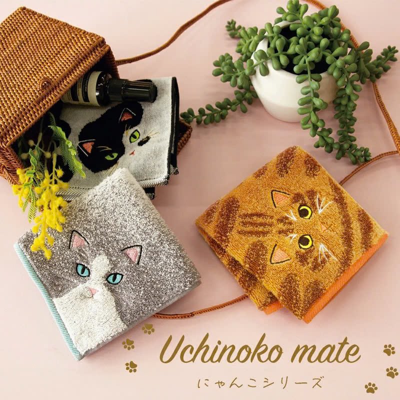 さわって楽しい #ニャンコの毛並みハンカチ 入荷しました🐈 猫種ごとに
