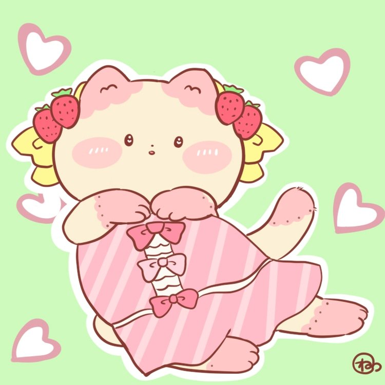 猫ちゃんฅ( ˙꒳​˙ ฅ) #猫の日 #絵柄が好みって人にフォローされたい