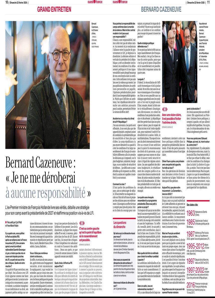 L'actualité donne raison à <a href="/BCazeneuve/">Bernard Cazeneuve</a> qui avait pris ses responsabilités quand d'autres se sont trompés de chemin. Aujourd'hui toujours avec responsabilité il propose le rassemblement avec un discours de vérité pour éviter le pire.