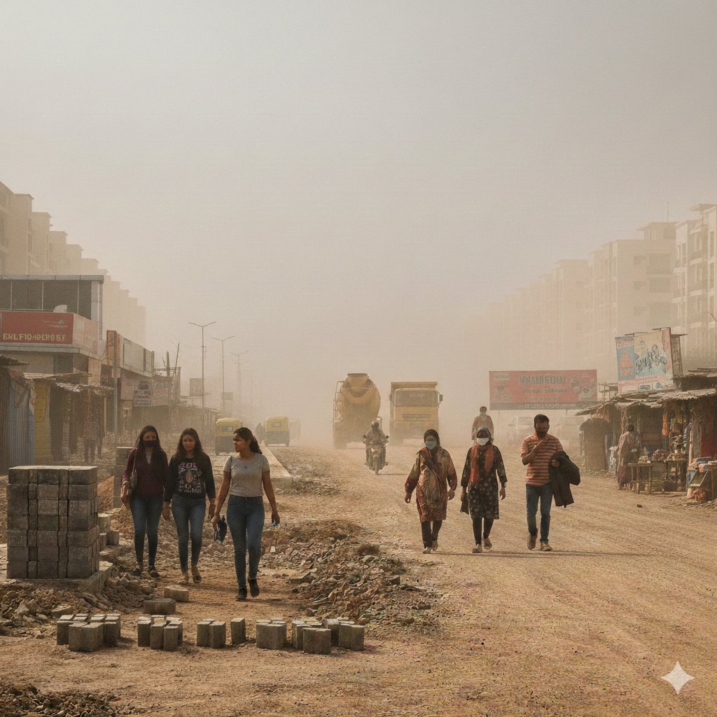 __puneri14's tweet photo. Seems neither contractor nor PCMC is in mood to complete the Punawale DP road construction before monsoon.We r really done with the daily dust pollution.We deserve cleaner roads with footpath.Plz stop doing work in small patches. No road work infront of Adhira School since months https://t.co/umkka4X8ST