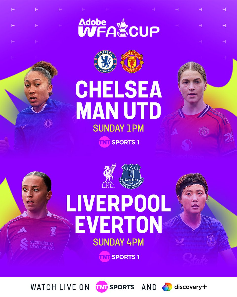 Two HUGE Women's FA Cup clashes coming your way today! 🏆📺