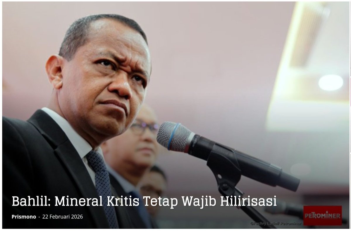 Tidak ada perubahan kebijakan terkait ekspor mineral mentah. Karena, Indonesia tetap berkomitmen menjalankan program hilirisasi dan tidak ada rencana membuka keran ekspor  

#kesdm #mineralkritis #tembaga #nikel #smelter #hilirisasi #petrominer 

petrominer.com/bahlil-mineral…