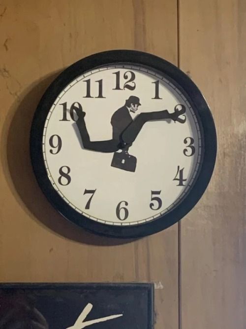 “The Ministry of Silly Walks” clock by Susanne Lindberg