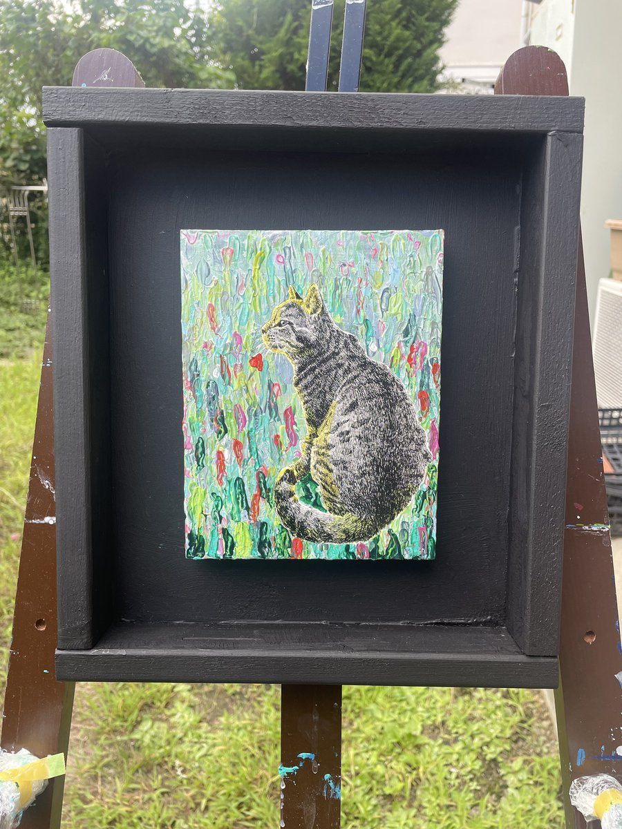 ねこの日ということで、かつての私の絵画作品を。
#ねこの日 #ネコの日 #猫 #絵画 #イラスト #ペン画