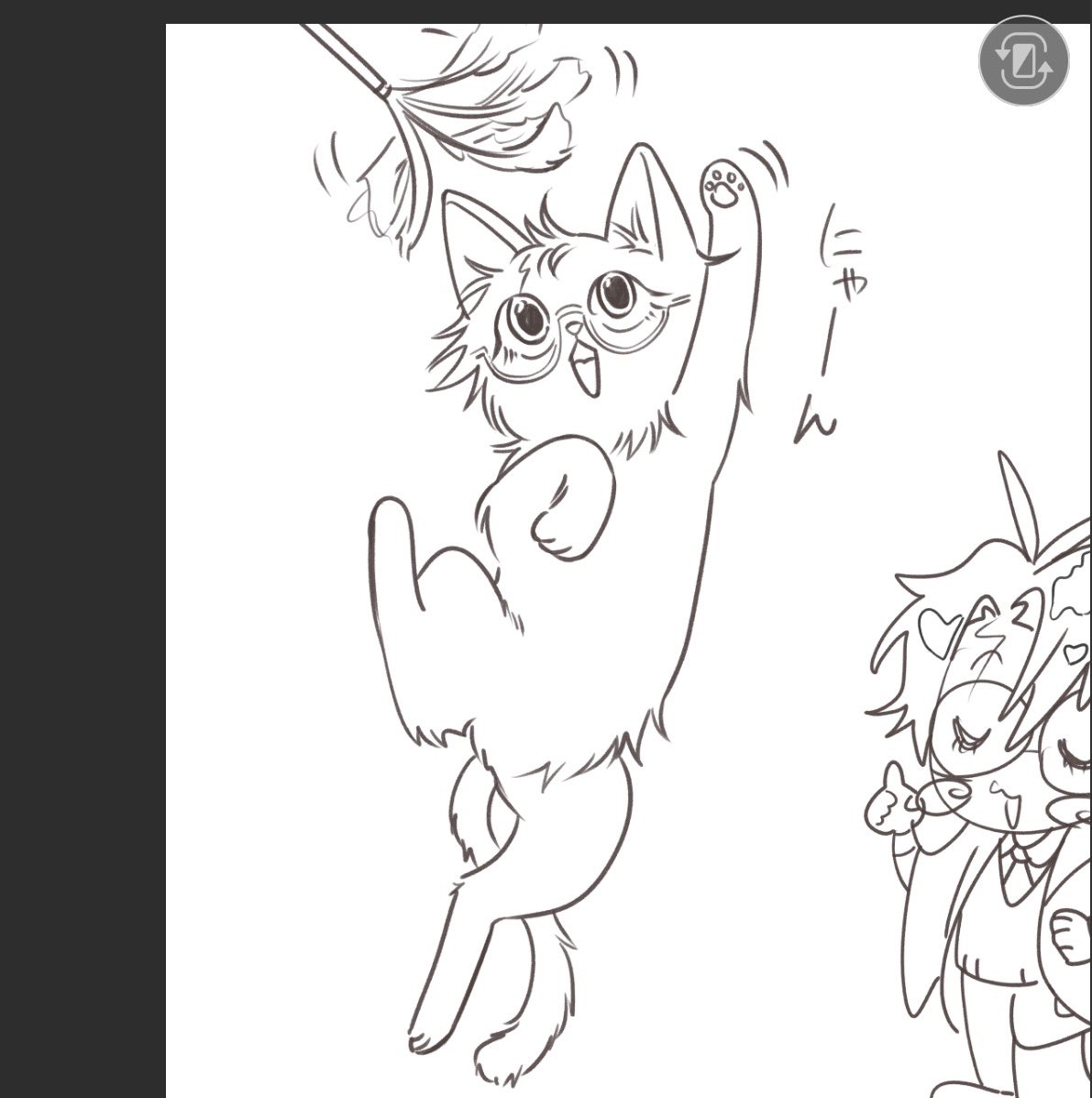 猫の日⁉️偶然描いてた
隙あらば🐱⚡️描いてる……