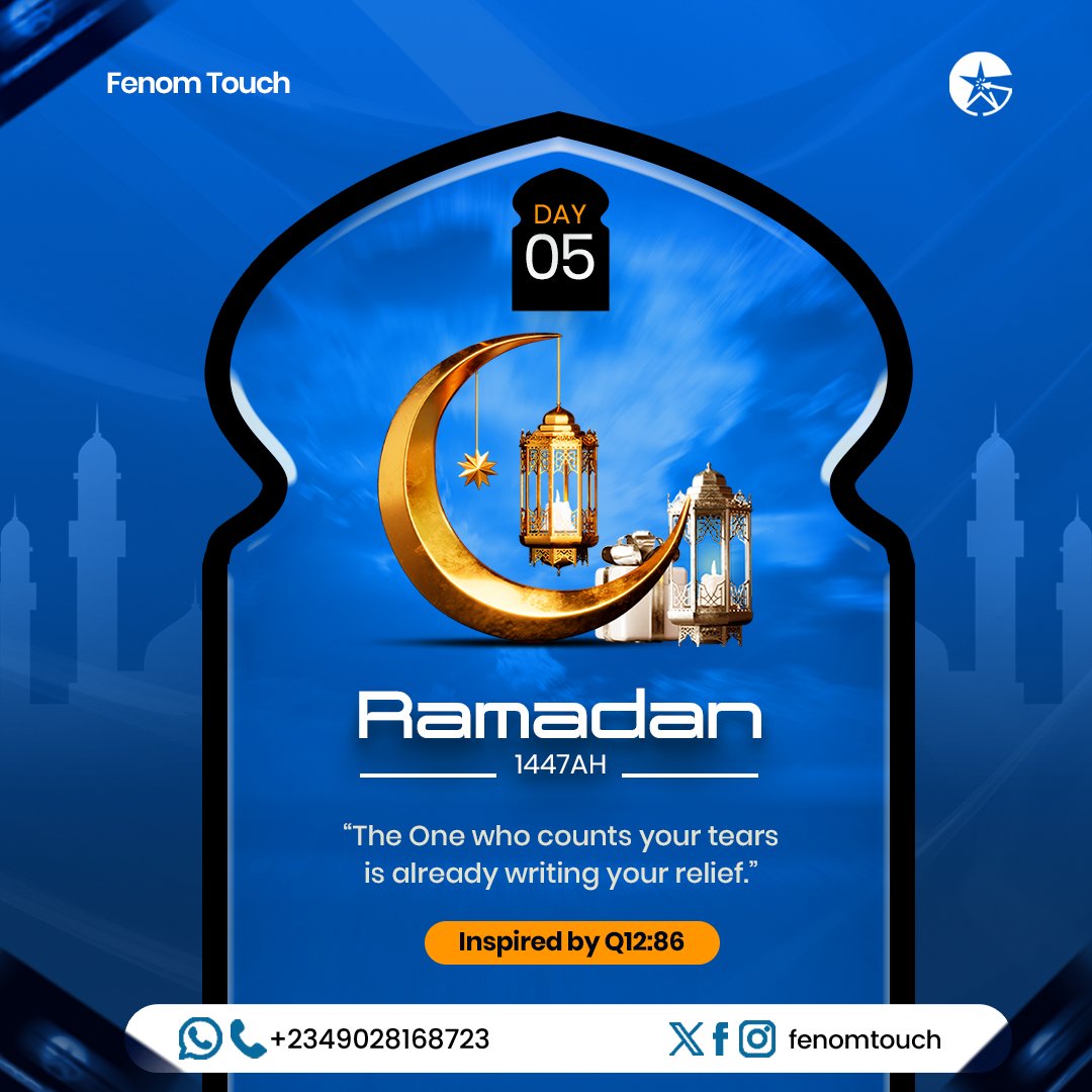 IBBOBO1's tweet photo. Some tears never reach people but they always reach Allah.
Even in the quietest moments of pain, He is already preparing relief.
“My grief and sorrow I only complain of to Allah.”
— Surah Yusuf (12:86)
Trust the One who sees every tear. 🌙
#Ramadan2026 #FaithInAllah #SurahYusuf https://t.co/PK5PIIw5jn