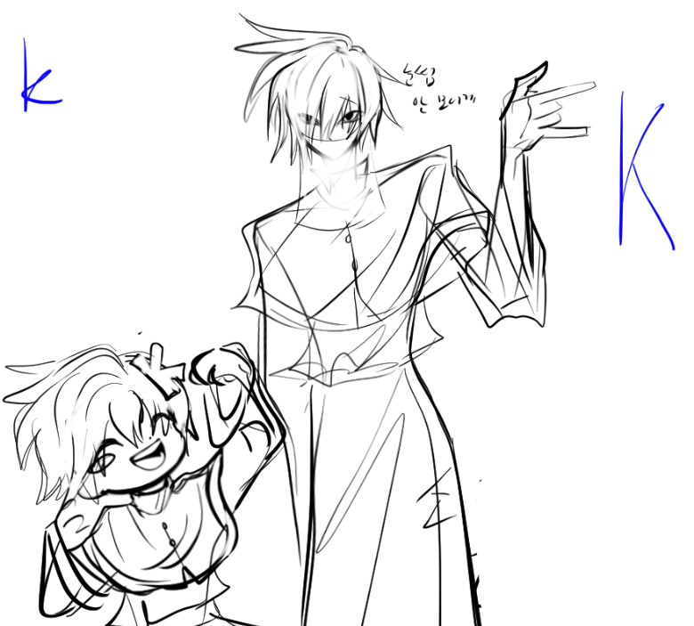 K씨도 팬앝? 2갠가 러프 그려뒀는데
게으름뱅이라서 아직도 안 그렸다네요

그리고 컴션해야 해서... ㅋㅎ