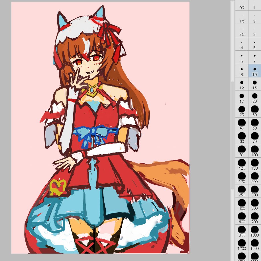 DAI715ps5's tweet photo. お絵描き。2月中に描きたいスティルインラブちゃんが下書き完成→線をひくところまで行けました。。いつもはほとんどレイヤー1枚で描いちゃうけど、今回は顔の前に手があるので、流石にパーツ分けをしたのでした。sugoi #お絵描き #ウマ娘 https://t.co/eAotkrcDaL