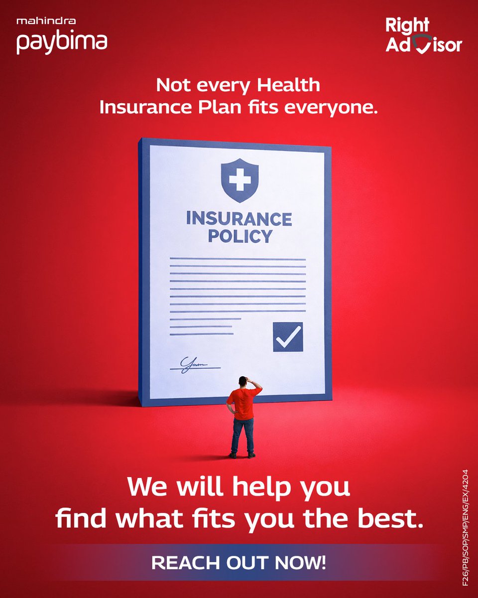Find the right Health Insurance plan for you and your family, with Mahindra Paybima.

Connect with us today! 

#Paybima #SahiAdviceSahiInsurance #RightAdvisor #Insurance