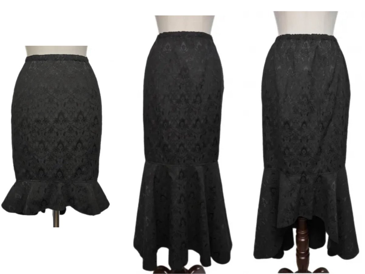 商品紹介】 〔即納可能〕 ◇オーナメントジャガードマーメイドスカート