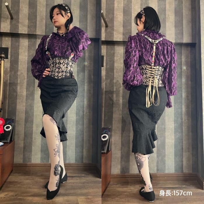 商品紹介】 〔即納可能〕 ◇オーナメントジャガードマーメイドスカート