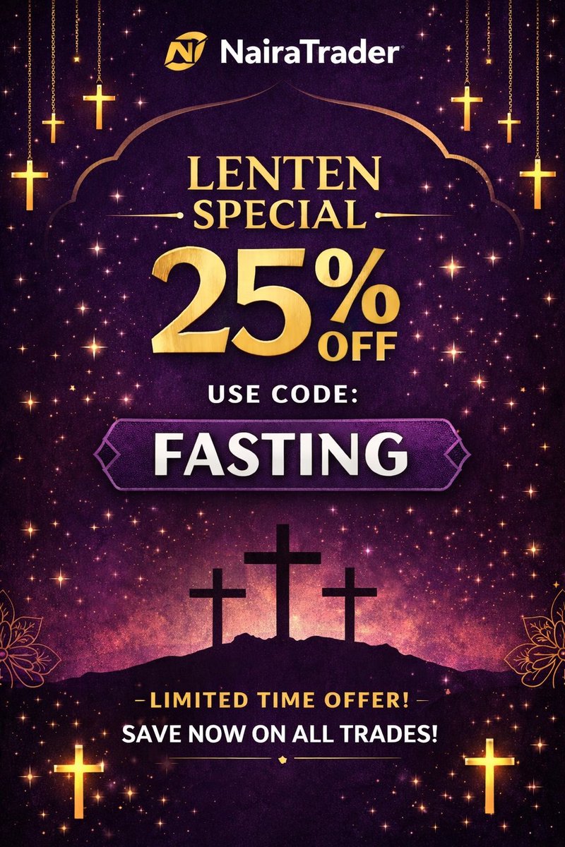 If you are not fasting, 
Abeg no near the discount code.

🇳🇬 25% discount for 500 traders
📅 Discount expires tonight
🔍 Code: FASTING

💼 Hurry, click the link below!
nairatrader.is/ref/228759