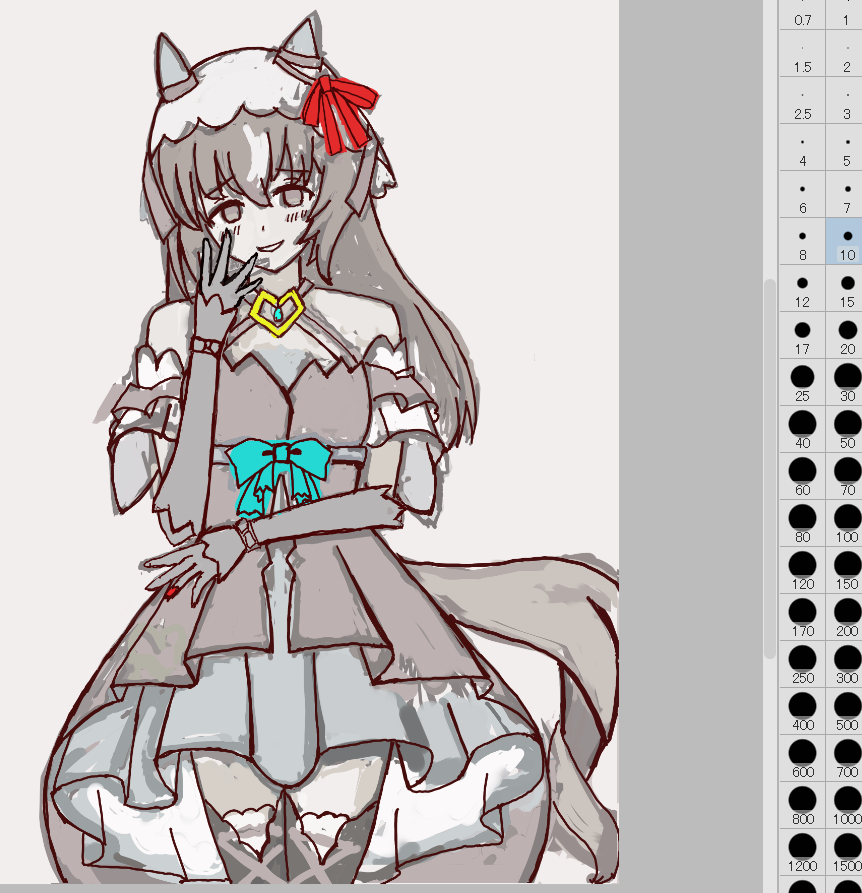DAI715ps5's tweet photo. お絵描き。2月中に描きたいスティルインラブちゃんが下書き完成→線をひくところまで行けました。。いつもはほとんどレイヤー1枚で描いちゃうけど、今回は顔の前に手があるので、流石にパーツ分けをしたのでした。sugoi #お絵描き #ウマ娘 https://t.co/eAotkrcDaL