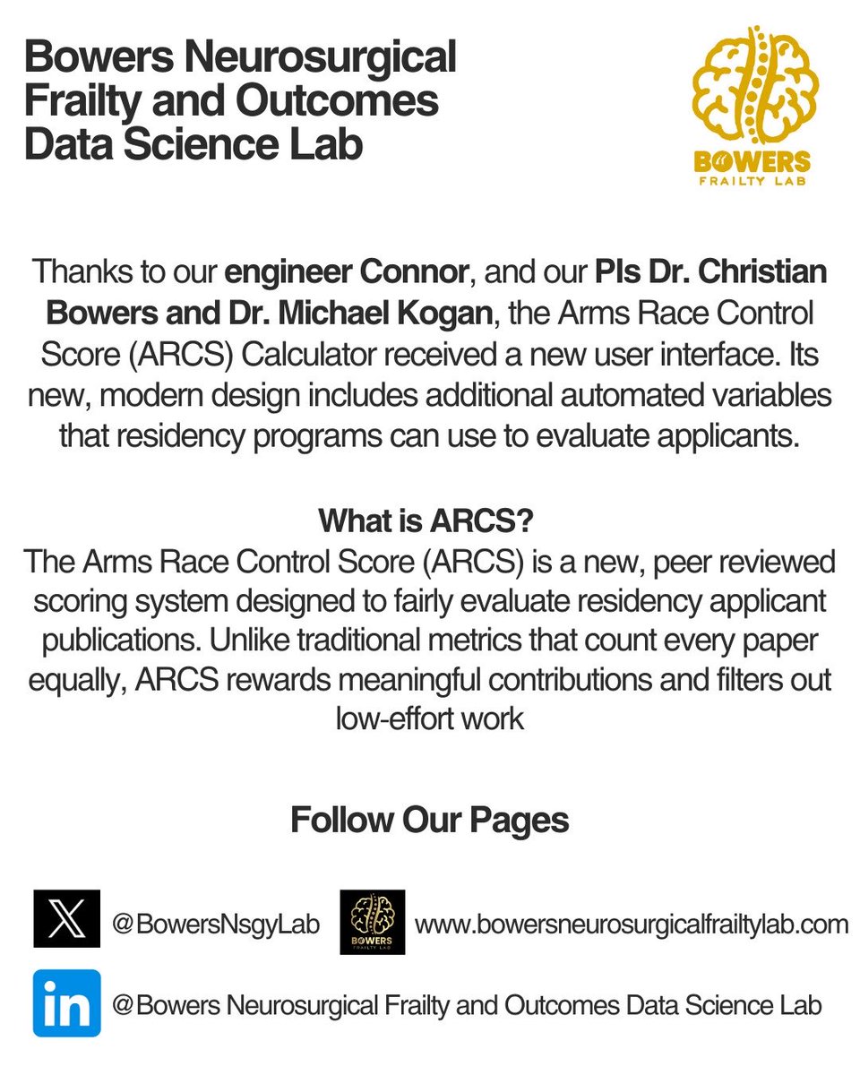Bowers Neurosurgical Frailty and Outcomes Lab tweet media