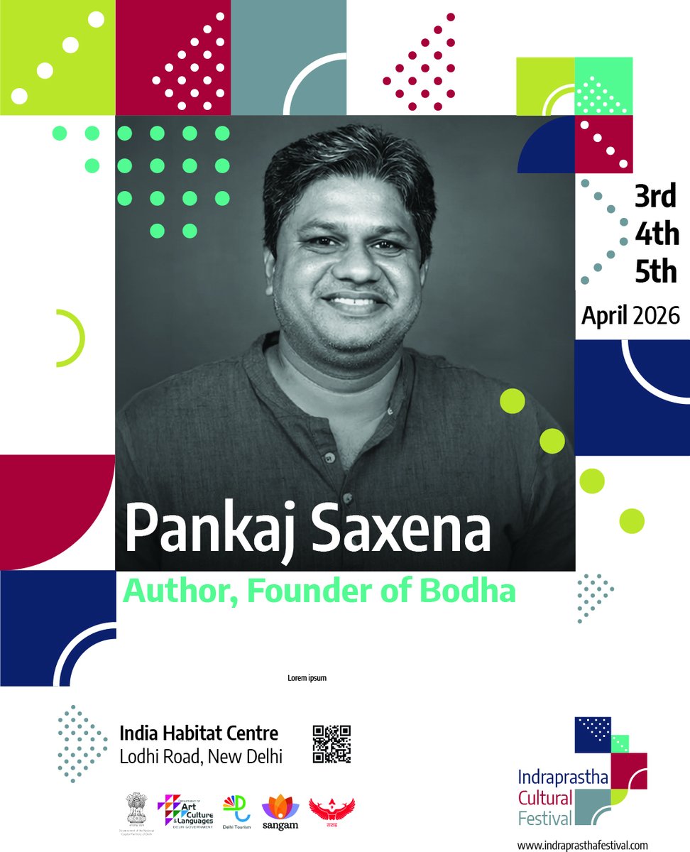 Author and researcher <a href="/PankajSaxena84/">Pankaj Saxena | पंकज सक्सेना</a>, founder of Bodha, joins the Indraprastha Cultural Festival to share his insights on the rich cultural and spiritual heritage of India’s North East. Known for his deep explorations of Indian traditions, he brings a sharp, analytical lens to
