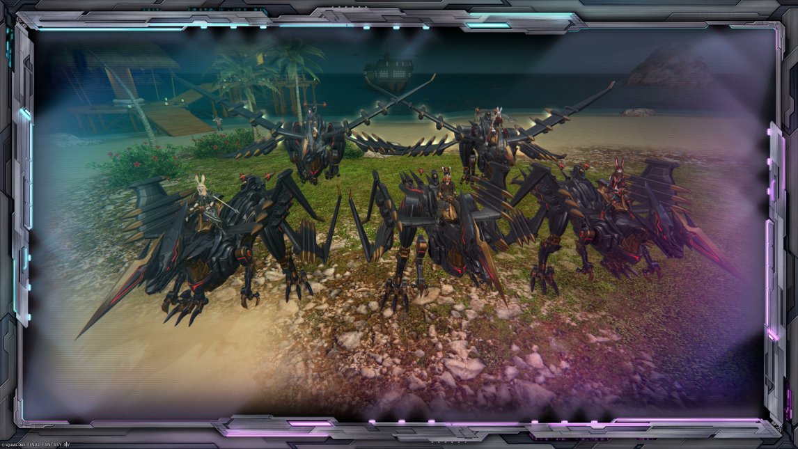 APSXIV's tweet photo. Took us all about two nights, we were able to get the entire static the landerwaffe 2 person mount that you get after getting the mounts for all the extremes in shadowbringers! thanks to @Lunar_Aria_ for the photo! the videos will be coming out soon! ♥ https://t.co/JEce7kqhHt