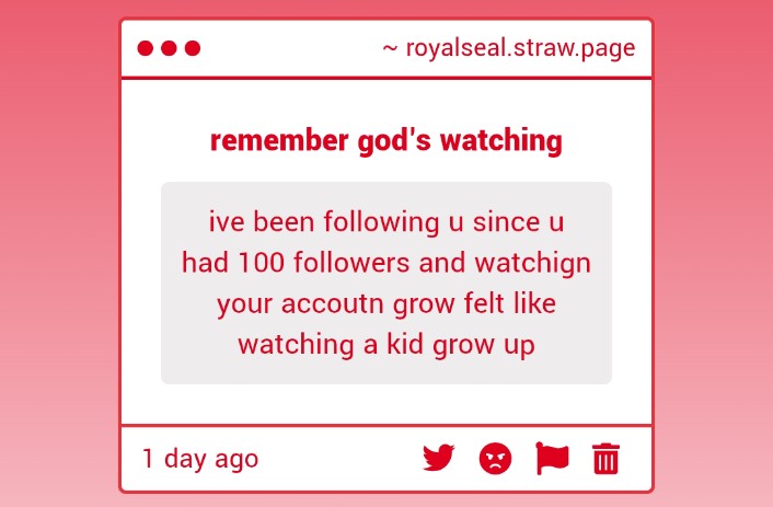 OGOOMF?? WHO ARE U REVEAL URSELF