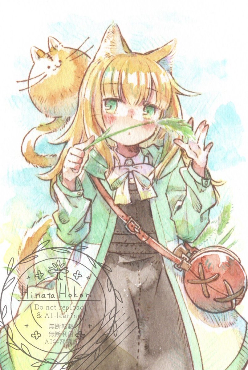 hinatahokori's tweet photo. 🐈🌿
 #猫の日
＃透明水彩 https://t.co/ZuACOA9n02