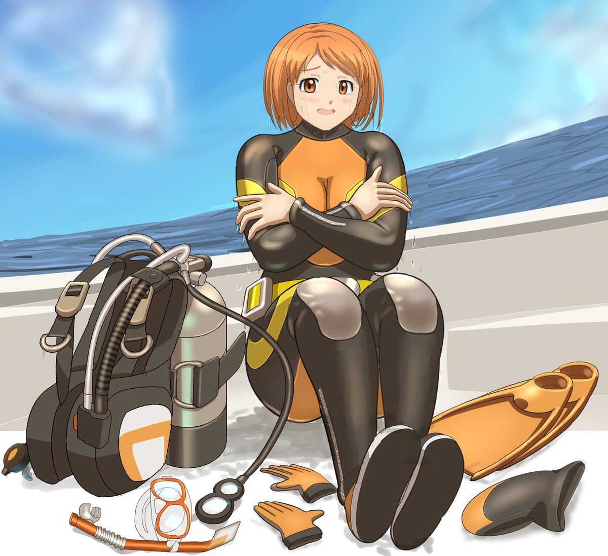 週末は有償でご依頼いただいたイラストを完成させました～pixivには２枚目、３枚目も載せています。ありがとうございました。