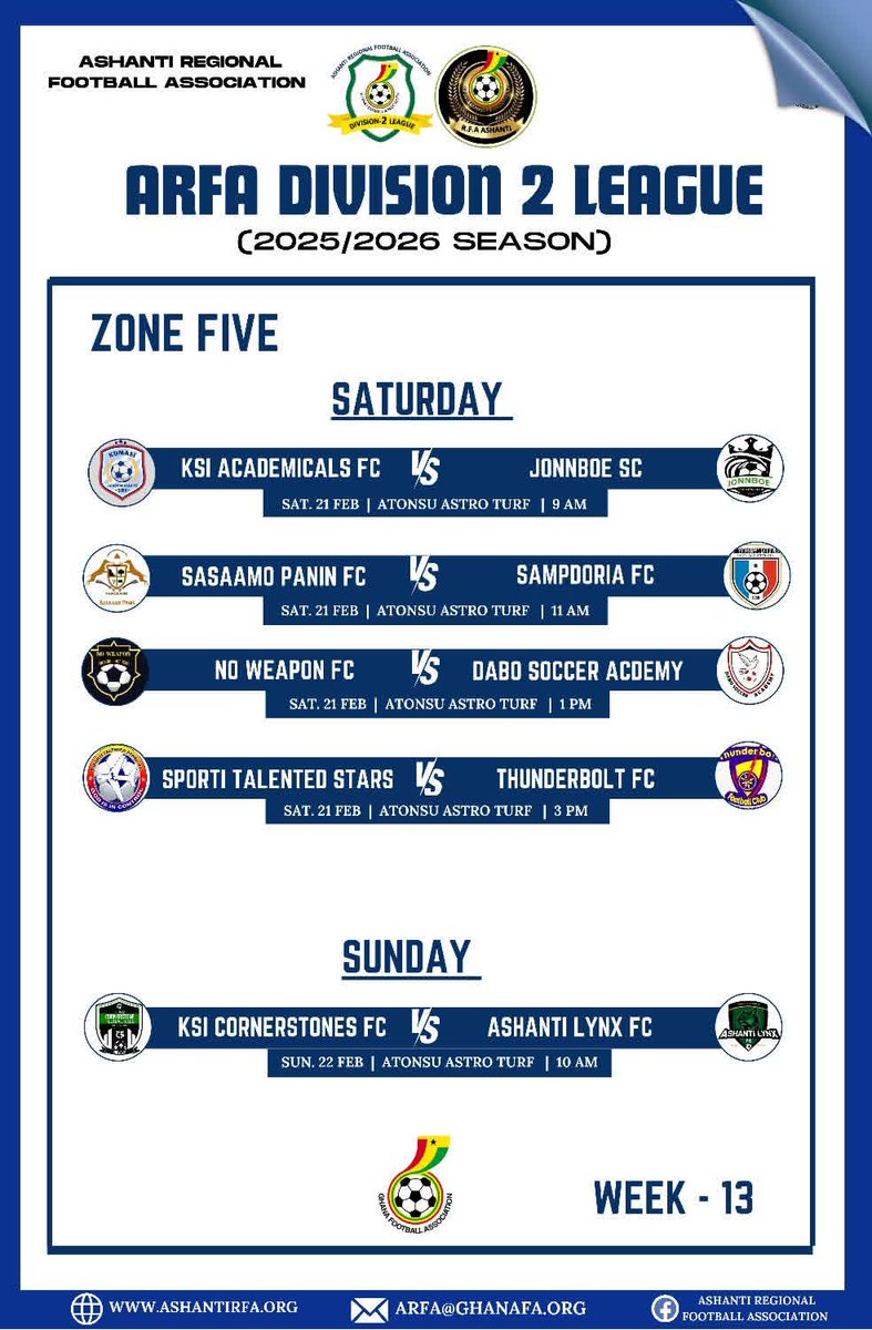 KCornerstoneFC's tweet photo. Cornerstone FC vs Ashanti Lynx FC

Venue: Atonsu AstroTurf 
Time: 10 am

We are playing against the bottom club on the table, Ashanti Lynx FC, this morning. We drew in the first round, so we are taking this game very seriously. We hope for a victory today. 💪🏽 ⚽️ 

#CSNOREGRET https://t.co/yqo5teiyQv