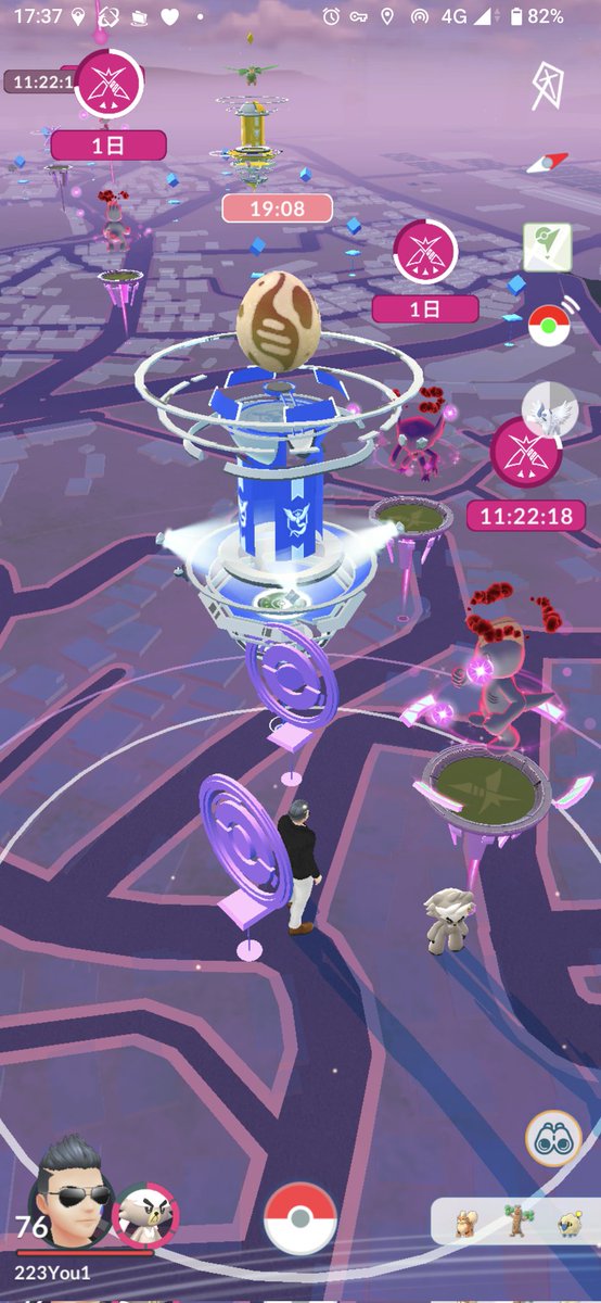 「あく」タイプも捕捉。
本日の締め、参る！

#ポケモンGO