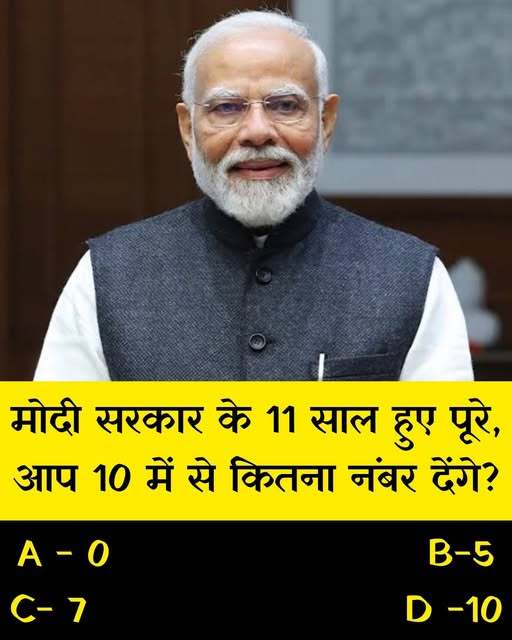 मोदी सरकार को कितने नंबर देंगे?