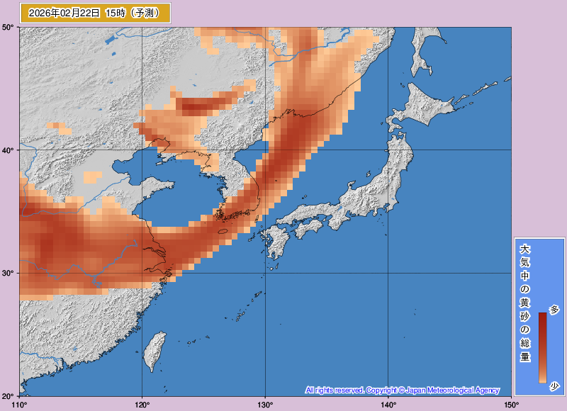 花粉 だけでなく #黄砂 も迫ってきておる💀