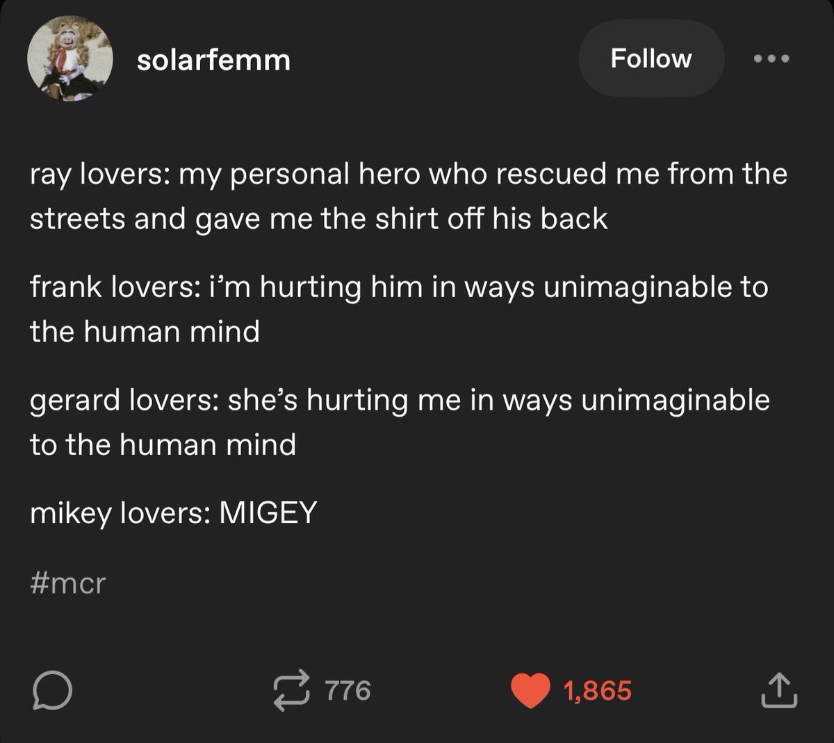 garf ૮･ﻌ･ა || MCR 08/18/26 tweet media