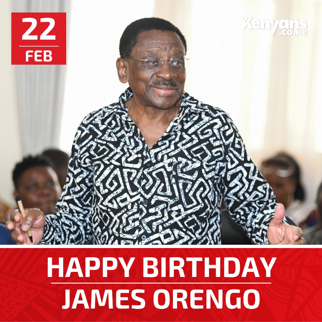 Kenyans's tweet image. Wishing Siaya Governor James Orengo a happy birthday and a good year ahead #KenyansBirthday