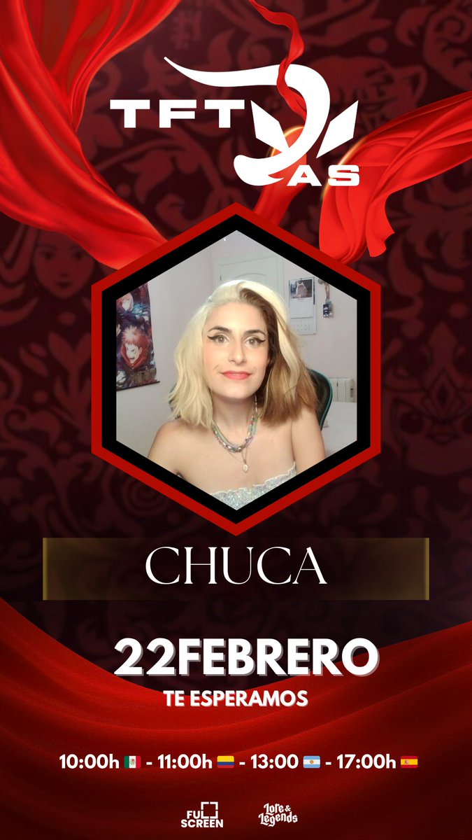 Señore!!!

Os veo hoy a las 17:00h en mi canal de Twitch para retransmitir este torneíto de <a href="/TFT_ras/">TFTras</a> 

Os espero mis niñoooooooo🩵