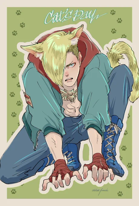 トゥデイイズ猫の日か 毎年お馴染みの過去絵再掲