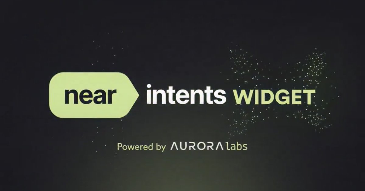 Aurora Labs just shipped the NEAR Intents Widget.

Devs can now plug-and-play NEAR Intents into practically any third-party application.

They also introduced a Claude Code skill, guiding teams through setup via conversational prompts.

Start shipping the universal commerce layer